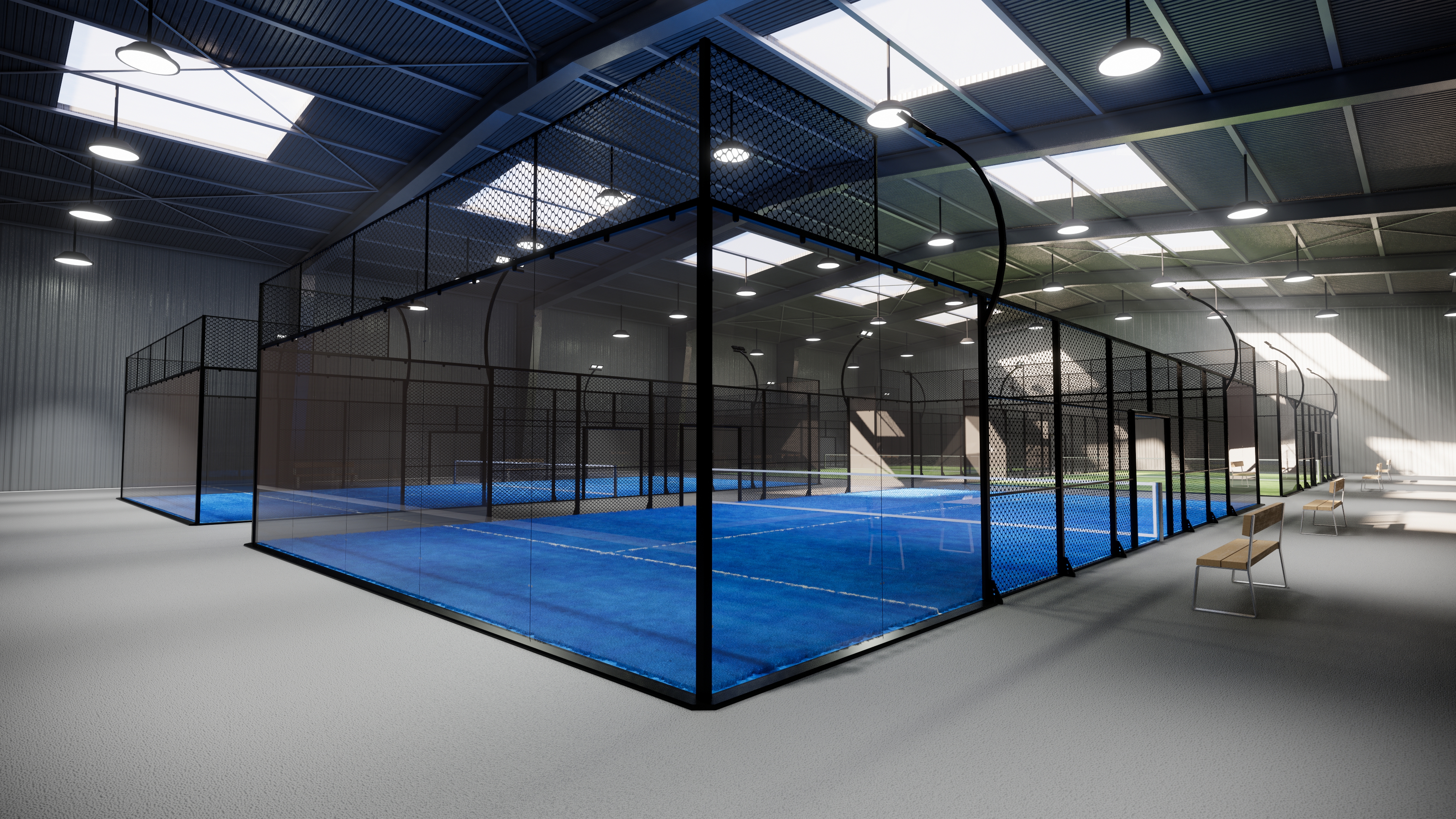 Tim Pop Up Padel Indonesia di lapangan